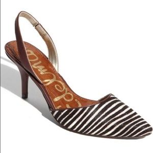 🌟LAST CALL🌟 SAM EDELMAN Zebra Slingbacks Size 8